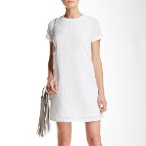 Olive & Oak Short Sleeve Eyelet Shift Dress